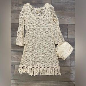 Crochet dress with slip- worn once for photos